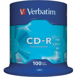 CD-R VERBATIM 700MB, 80min, viteza 52x, 100 buc, spindle, 43411