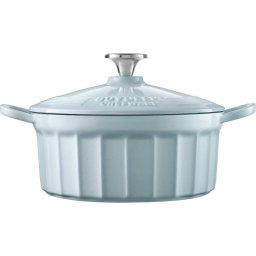BUYDEEM Enameled Cast Iron Dutch Oven 2,9L, model CP521, color White Blue