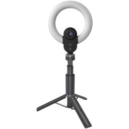 LORGAR Circulus 910, Streaming web camera, 5MP 2592X1944 max resolution, up to 60fps, 1/2.8, Sony STARVIS CMOS image sensor, full glass lens, 5.5 built-in ring light (1700-14 000K), foldable tripod, auto focus, dual microphones with AI noise reductio