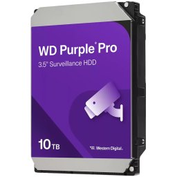 HDD Video Surveillance WD Purple Pro 10TB CMR, 3.5, 512MB, 7200 RPM, SATA, TBW: 550