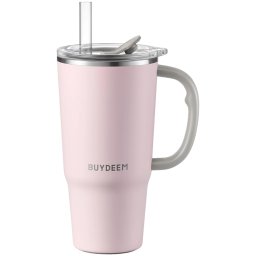 BUYDEEM Thermo Mug With Straw 700 ml, model DS57, color Pink