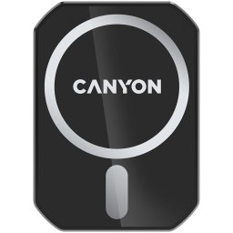 CANYON CH-15, Magnetic car holder and wireless charger, C-15-01, 15W，Input: USB-C: 5V/2A, 9V/3A;Output: 5W, 7.5W, 10W, 15W;83*60*8.15mm,0.147kg,black