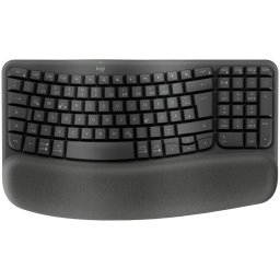 LOGITECH Wave Bluetooth ergonomic keyboard - GRAPHITE - US INTL - B2B
