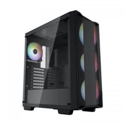 CARCASA DeepCool CC560 ARGB V2, Middle Tower, ATX, fara sursa, 4xfan, USB 3.2 gen 1 x 1, USB 2.0 x 2, audio, PSU shroud, 7 sloturi expansiune,ARGB, negru R-CC560-BKTAA4-G-2 (timbru verde 0.32lei)