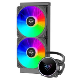 COOLER PCCOOLER, skt. universal, racire cu lichid, vent. 2x120mm, 400-1800RPM, PD240S ARGB BK (timbru verde 2 lei)