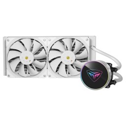 COOLER PCCOOLER, skt. universal, racire cu lichid, vent. 2x120mm, 600-1850RPM, PD240 WH (timbru verde 2 lei)