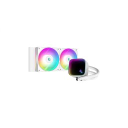 Cooler Deepcool LS520 SE WH, compatibil skt. Intel si AMD, racire cu lichid, ventilator 120 mm x 2, 2250 rpm, iluminat RGB, R-LS520-WHAMMM-G-1 (timbru verde 2.00 lei)