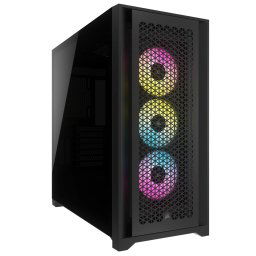 CARCASA Corsair iCUE 5000D RGB AIRFLOW Mid-Tower Case, Black - 3x AF120 RGB ELITE Fans - iCUE Lighting Node PRO Controller - High-airflow Design CC-9011242-WW (timbru verde 0.24 lei)