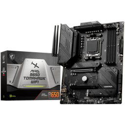 MSI Mainboard Desktop MAG B650 TOMAHAWK WIFI (AM5, 4x DDR5 max. 128GB, 1x PCI-E 4.0 x16x16, 1x PCI-E x1, 3x M.2 4.0, 6x SATA, 2x USB 2.0, 4x USB 3.2 Gen1, 3x USB 3.2 Gen2, 1x USB Type-C 3.2 Gen2, 1x HDMI, 1x DP, RTL8125B 2.5Gbps LAN, Wi-Fi 6E, ATX)