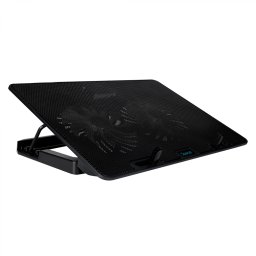 STAND SPACER notebook 17 Gaming, sita metal, 2xfan 14cm, turatie reglabila 800-1200rpm, ajustabil pe inaltime 5 trepte, Airflow 63cfm, black, Nivel zgomot 20dBA, SPNS-Gaming-2F (timbru verde 0.8 lei)