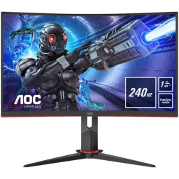 MONITOR AOC - gaming 31.5 inch, Gaming, VA, Full HD (1920 x 1080), Wide curbat, 300 cd/mp, 1 ms, HDMI DisplayPort, C32G2ZE/BK (timbru verde 7 lei)