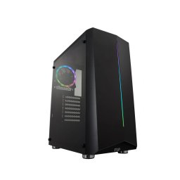 CARCASA FORTRON Middle Tower, ATX, CMT151, fara sursa, plexiglas transparent, fan x 1, USB 2.0 x 2, USB 3.0 x 1, Jack 3.5 mm x 1, mesh pt. filtrare praf, negru, CMT151 (timbru verde 0.08 lei)