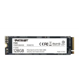 SSD PATRIOT, P300, 128GB, M.2, PCIe Gen3.0 x4, 3D TLC Nand, R/W: 1600 MB/s/600 MB/s MB/s, P300P128GM28