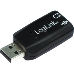 PLACA de SUNET Logilink, extern, 5.1, interfata USB 2.0, conectori 3.5 mm jack, UA0053 (timbru verde 0.18 lei)