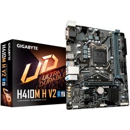 GIGABYTE Mainboard Desktop H410 (S1200, 2xDDR4, HDMI, VGA, 1xPCIex16, 2xPCIex1, ALC887, 8118 Gaming GbE LAN, 4xSATA III, 1xM.2, USB 3.2, USB 2.0) mATX