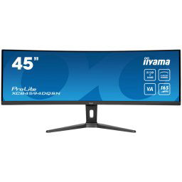 IIYAMA Monitor LED XCB4594DQSN-B1 45’’ Dual QHD VA panel with KVM switch, USB-C 90W dock and RJ45 5120 x 1440 @165Hz 32:9 450 cd/m² 3000:1 0.8ms height, tilt HDMI DP USB-C RJ45 Hub