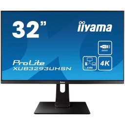 Iiyama ProLite XUB3293UHSN-B5LED monitor 32 (31.5 viewable) 3840 x 2160 4K @ 60 Hz IPS 350 cd/m² 1000:1 4 ms HDMI DisplayPort USB-C speakers matte black