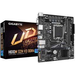 GIGABYTE MB H610M S2H V3 DDR4 LGA1700 2 x DDR4 1 x M.2 4 x SATA 1 x D-Sub 2 x DisplayPorts 1 x HDMI port Micro ATX