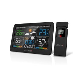 Stație meteo cu afișaj LCD ELDONEX EWS-1010-BK 2xAAA negru