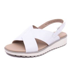 Sandale dama din piele ecologica, Caprice, 9-28703-42 122, alb
