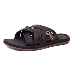 Papuci barbati din piele eco, Cartago, 9B12317-BF014 FIJI ESSENCIAL SLIDE A, maro