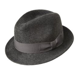 Bailey 1922, palarie riff fedora, Gri