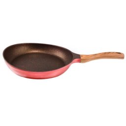 Tigaie Neoklein FP28, diametru 28 cm, aluminiu turnat, invelis anti-aderent, Rosu