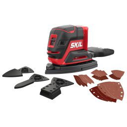 SKIL 3720 CD Slefuitor cu acumulator compact Brushless, turatie 10.500 /min, cu 24 de foi de slefuire+accesorii speciale de slefuire, doar corpul