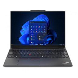 Laptop Lenovo ThinkPad E16 Gen 2, AMD Ryzen 7 7735HS, 16 inch WUXGA, 16GB RAM, 512GB SSD, Free DOS, Negru (Tastatura US) (INT Keyboard)