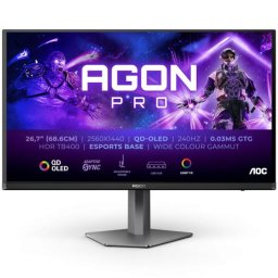 Monitor Gaming, AOC AGON PRO, 27", Fast IPS, Full HD, 1920 x 1080, 0.5ms, 520Hz, HDMI, DisplayPort, Boxe, Pivot