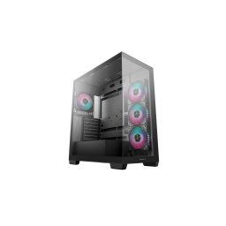 Carcasa Deepcool CG580 4F, sticla securizata, RGB, neagra, 437x235x501mm, 4 ventilatoare de 12cm