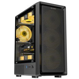 Carcasa PRO GAMING VISION BLACK, Middle Tower, M-ATX, Fara Sursa, 4X RGB FAN