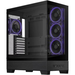 Carcasa Asus A31 PLUS ARGB, tempered glass, fara sursa, 7 sloturi expansiune, negru