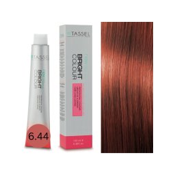 Vopsea de par cu keratina, ulei de argan si amoniac Bright Color nr 6.44, Blond Inchis Cupru Intens - 100 ml