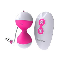NALONE Miu Miu - duo durabil bile vaginale cu telecomandă (roz)