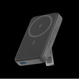 POWER BANK Anker MagGo 10.000 mAh, 27W Qi 2.0 15W, suport pliabil, compatibil iPhone 15/14/13/12, 1 x USB-C, afisaj inteligent, 389 g, negru, A1654G11 (timbru verde 0.98 lei) - 194644173388