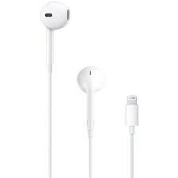 CASTI Apple EarPods, pt. smartphone, cu fir, intraauriculare - butoni, microfon pe fir, conectare prin Lightning, alb, mwty3zm/a (timbru verde 0.18 lei)