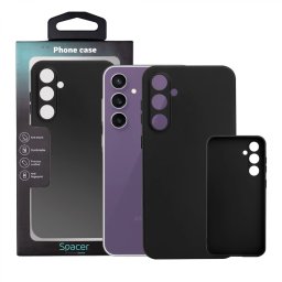 Husa Samsung Galaxy S23 FE Spacer, negru, grosime 1.5mm, material flexibil TPU SPPC-SM-GX-S23FE-TPU