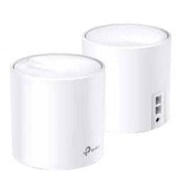 MESH TP-LINK, wireless, router AX1500, pt interior, 1500 Mbps, port LAN, WAN, 2.4 GHz 5 GHz, antena interna x 4, standard 802.11ax, Deco X10(2-pack) (timbru verde 2.00 lei)