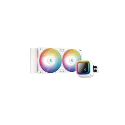 Cooler Deepcool LS520 WH, compatibil skt. Intel si AMD, racire cu lichid, ventilator 120 mm x 2, 2250 rpm, iluminat RGB, R-LS520-WHAMNT-G-1 (timbru verde 2.00 lei)