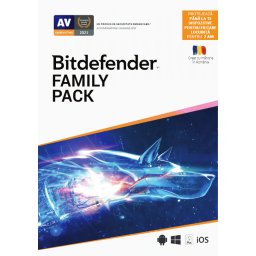 LICENTA Bitdefender anti-malaware Family Pack, 15 utilizatori, 2 ani pt. PC, Smartphone, Tableta, retail FP02ZZCSN2415BEN- valabile doar pe teritoriul Romaniei