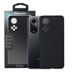 Husa Huawei telefon Nova 9, negru, tip back cover, material flexibil silicon + interior cu microfibra, SPPC-HU-N9-SLK