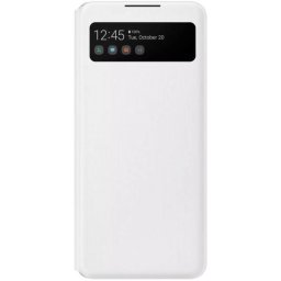 HUSA Smartphone Samsung, pt Galaxy A42, tip smart book cover cu buzunar, TPU, Smart View Wallet, alb, EF-EA426PWEGEE