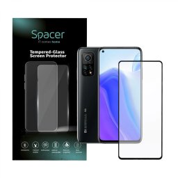 FOLIE STICLA Spacer pentru Xiaomi Mi 10T 5G, grosime 0.3mm, acoperire totala ecran, strat special anti-ulei si anti-amprenta, Tempered Glass, sticla 9D, duritate 9H SPPG-XI-MI-10T5G-TG
