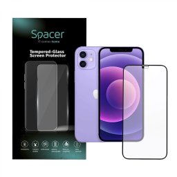 FOLIE STICLA Spacer pentru Iphone 12 Mini, grosime 0.3mm, acoperire totala ecran, strat special anti-ulei si anti-amprenta, Tempered Glass, sticla 9D, duritate 9H SPPG-AP-IP12M-TG