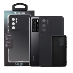 Husa Huawei telefon P 40, negru, tip back cover, material flexibil silicon + interior cu microfibra, SPPC-HU-P-40-SLK