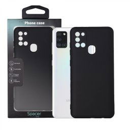 Husa Samsung Galaxy A21S Spacer, negru, grosime 2mm, material flexibil silicon + interior cu microfibra SPPC-SM-GX-A21S-SLK