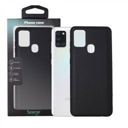Husa Samsung Galaxy A21S Spacer, negru, grosime 1.5mm, material flexibil TPU SPPC-SM-GX-A21S-TPU