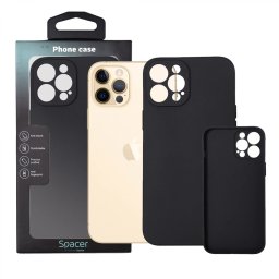 Husa Iphone 12 Pro Max Spacer, grosime 1.5mm, material flexibil TPU, negru SPPC-AP-IP12PM-TPU