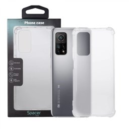 Husa Xiaomi Mi 10T 5G Spacer, transparenta, grosime 1.5mm, protectie suplimentara antisoc la colturi, material flexibil TPU SPPC-XI-MI-10T5G-CLR